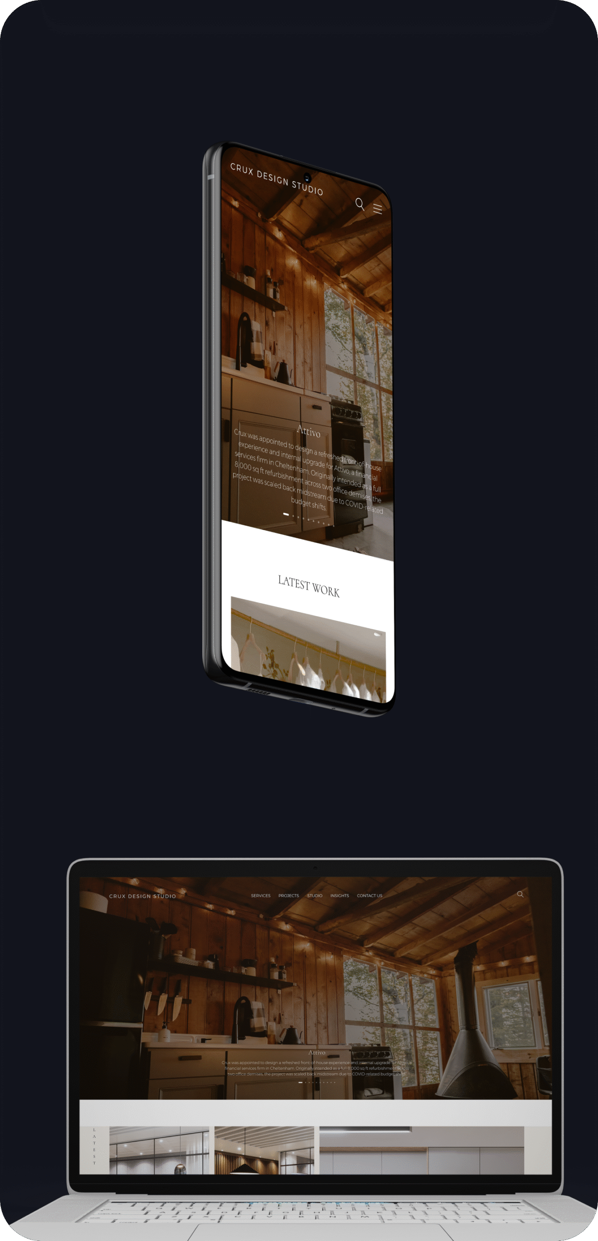 Crux mobile mockup