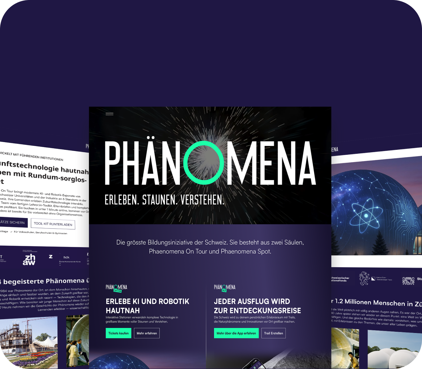 Phänomena project page 4 mobile